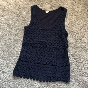 Navy layered dots